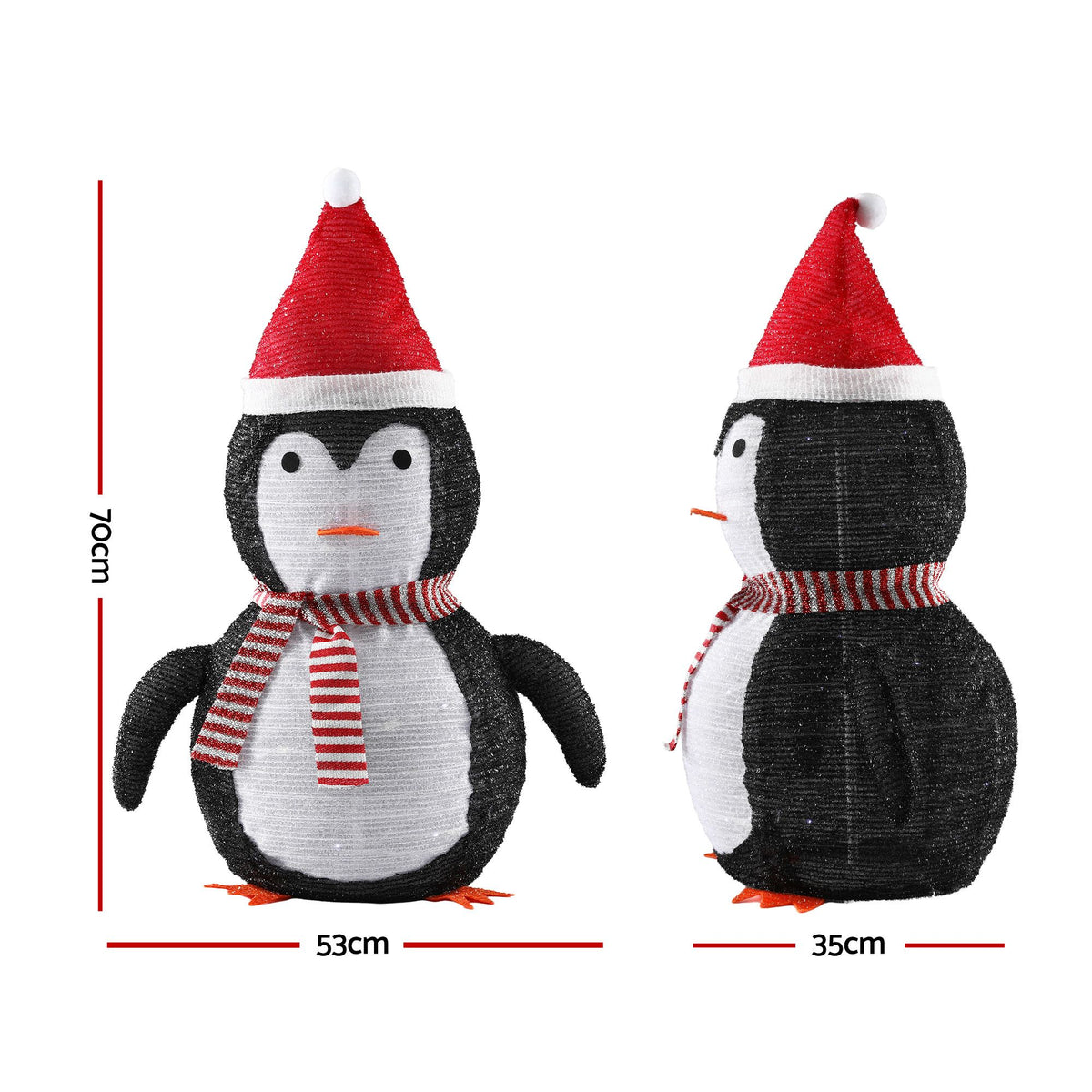 Jingle Jollys Christmas Penguin Light 70cm Pop Up LED Display 45 LEDs 8 Modes