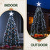 2.5m Christmas Tree Lights Tree Topper Waterfall Fairy Lights White Set