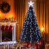 2.5m Christmas Tree Lights Tree Topper Waterfall Fairy Lights White Set
