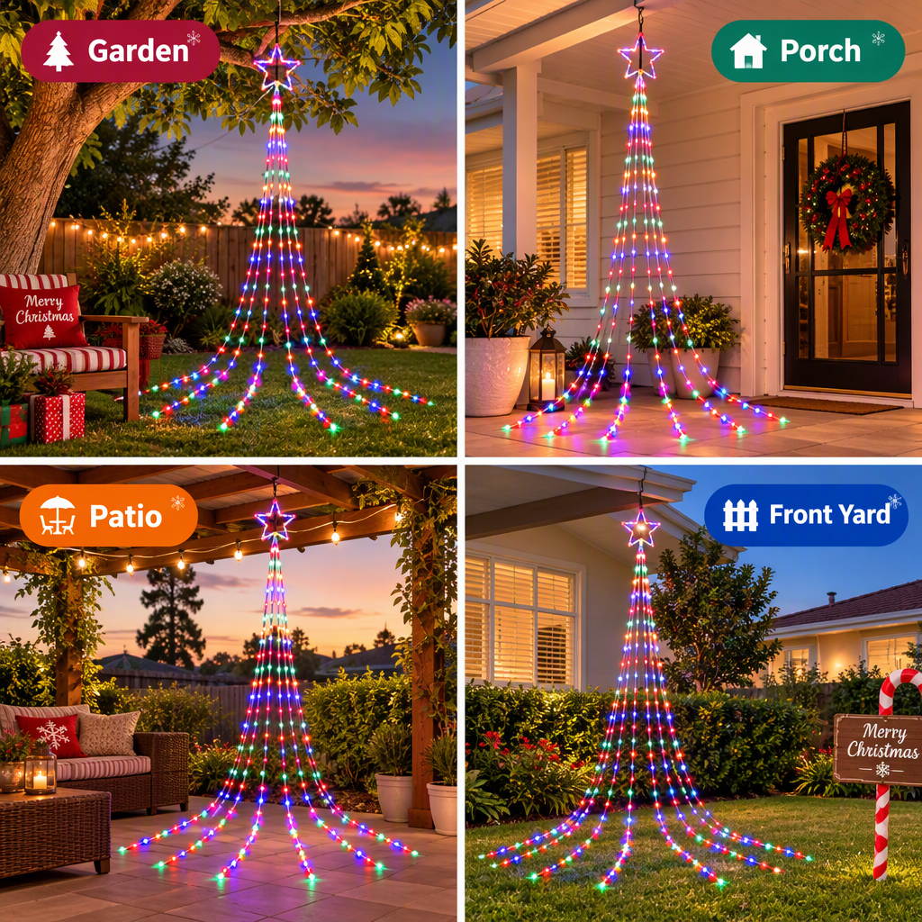 3M Solar Christmas Lights String Light 200 LED
