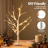 Lighted Branch Tree Christmas Decorations Warm White Lights 2 Pack 60cm