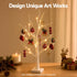Lighted Branch Tree Christmas Decorations Warm White Lights 2 Pack 60cm