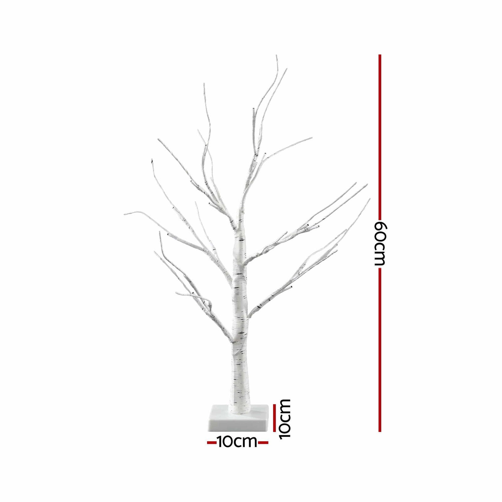 Lighted Branch Tree Christmas Decorations Warm White Lights 2 Pack 60cm