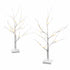 Lighted Branch Tree Christmas Decorations Warm White Lights 2 Pack 60cm