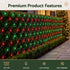 Christmas Lights 6x4m Christmas Net Lights 1000LED Red Green Festive Lighting