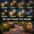 4 Pack Christmas Lights Solar Firework Outdoor Garden Lights Warm White