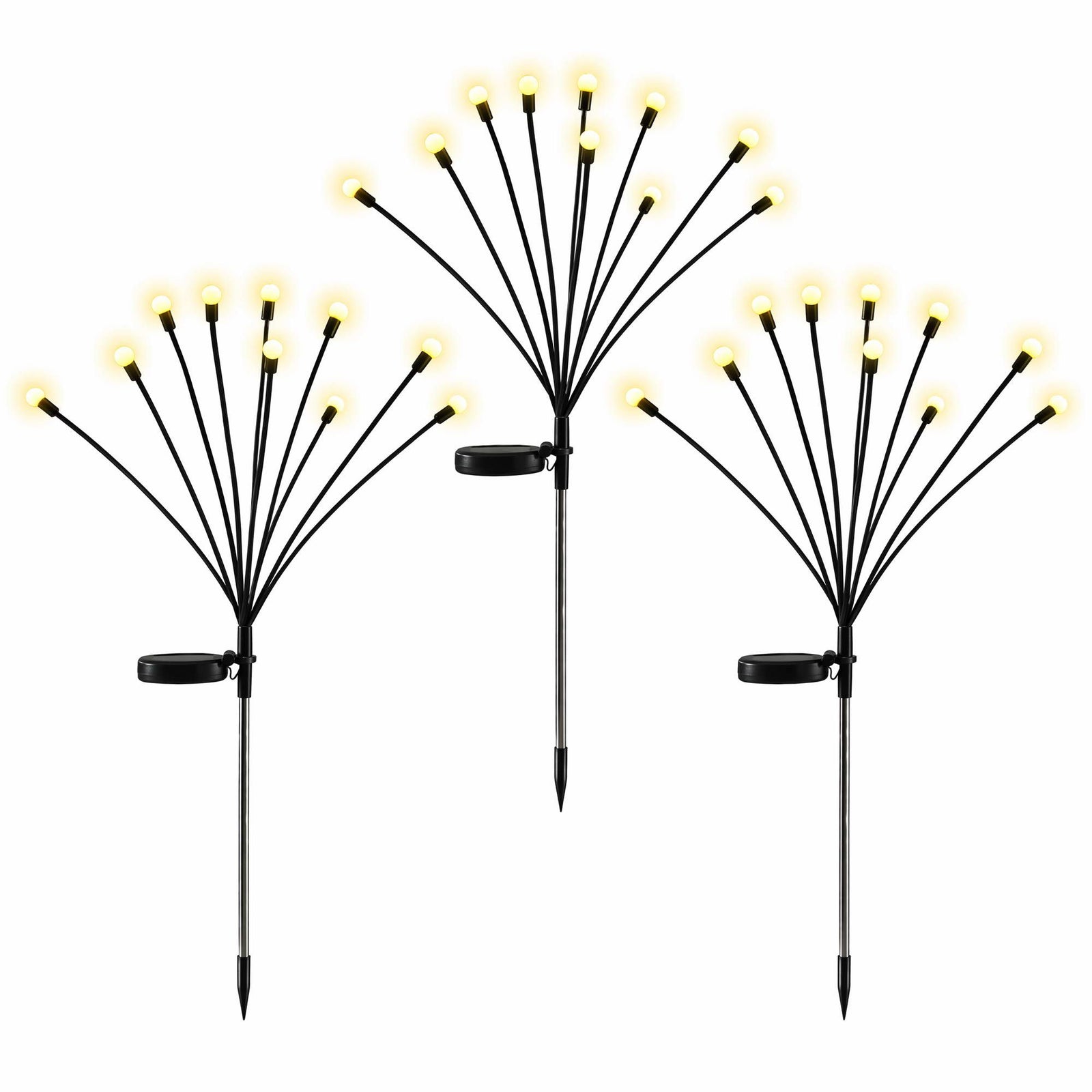 Christmas Lights Solar Firefly Lights Garden Path Lights Warm White Set