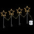 4pc Christmas Star Path Ground Lights, 144 LED Warm White Garden Decor