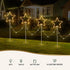 4pc Christmas Star Path Ground Lights, 144 LED Warm White Garden Decor