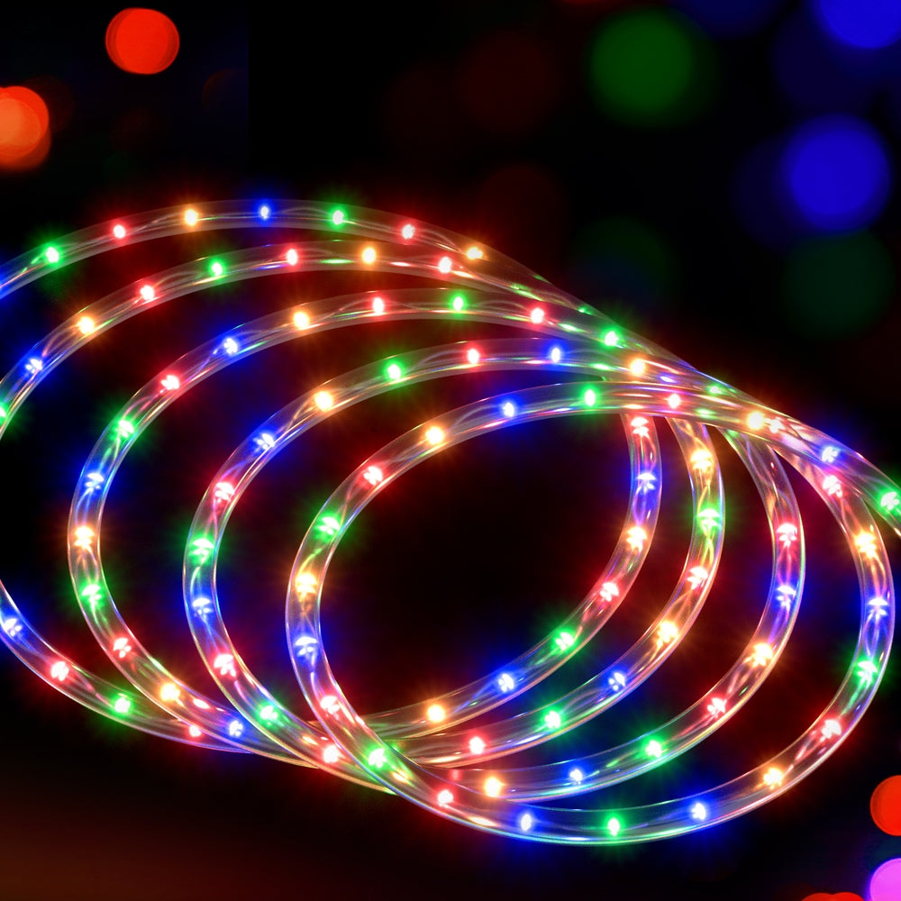 20M Christmas Lights String Rope Light Decorations 600 LED Colorful Jingle Jollys