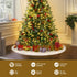 Jingle Jollys 90cm Plush Christmas Tree Skirt White Fluffy Washable Xmas Decor