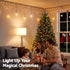 Jingle Jollys 100 LED Solar Net Christmas Lights Warm White Snowflake 4m x 65cm