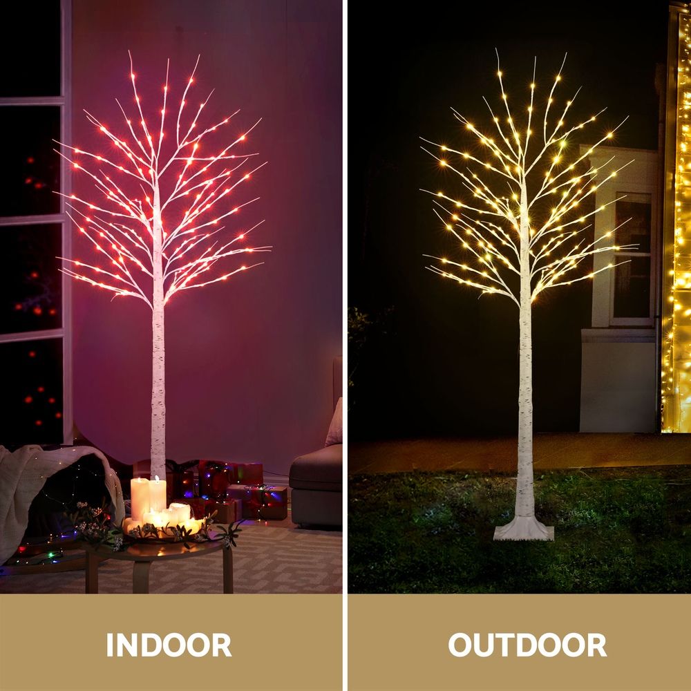 Christmas Tree 1.7m Twigs 120 RGB LED Lights Xmas Trees Decoration