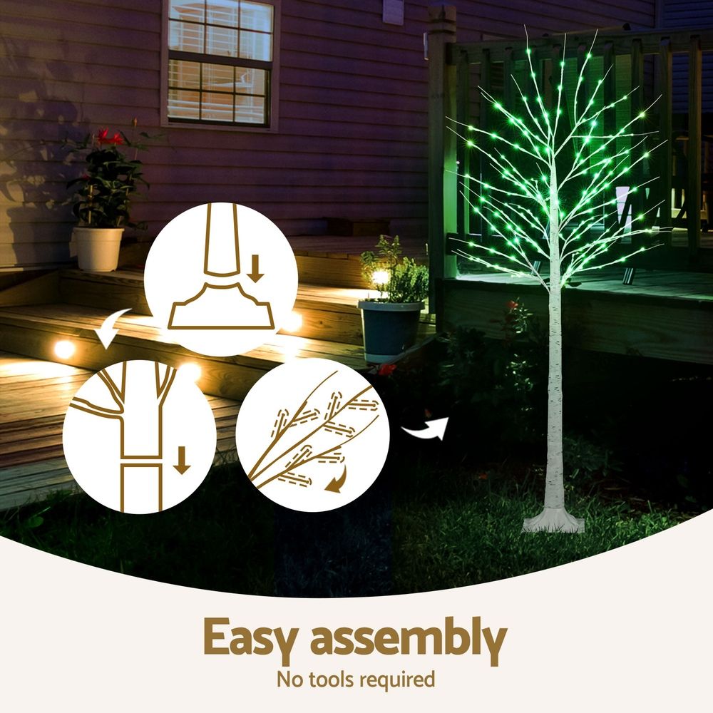 Christmas Tree 1.7m Twigs 120 RGB LED Lights Xmas Trees Decoration