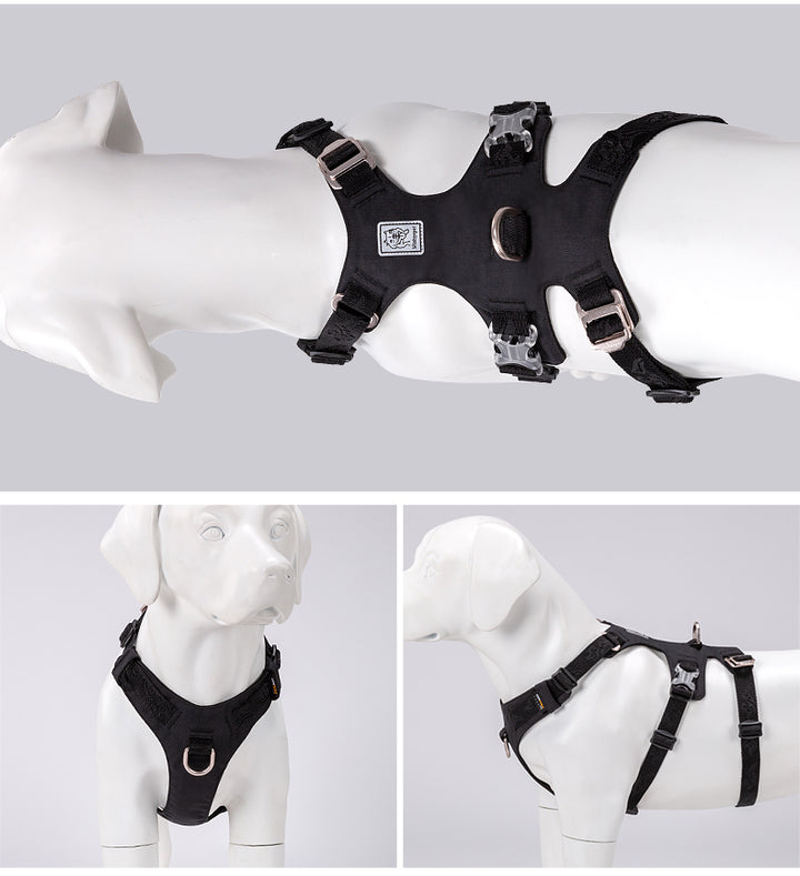Whinhyepet Dog Harness - Black, M-1962324894683369475