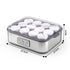 Devanti Yoghurt Maker Machine with 12x180ml Glass Cups Temp Control Grey