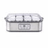 Devanti Yoghurt Maker Machine with 12x180ml Glass Cups Temp Control Grey