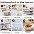 Devanti Yoghurt Maker Machine with 12x180ml Glass Cups Temp Control Grey