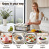 Devanti Yoghurt Maker Machine with 12x180ml Glass Cups Temp Control Grey