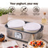 Devanti Greek Yoghurt Maker Machine 2x960ml Large Tubs Temp Control Grey