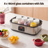 Devanti Yoghurt Maker Machine 8x180ml Glass Jars Digital Temp Control Black