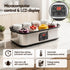 Devanti Yoghurt Maker Machine 8x180ml Glass Jars Digital Temp Control Black