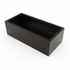 Black planter on a white background