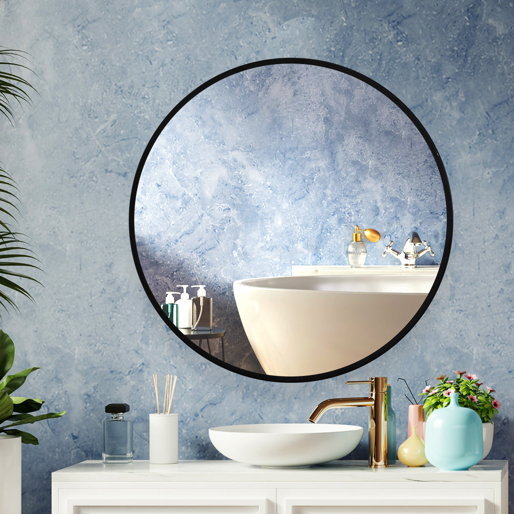 Wall Mirror Round Shaped Bathroom Makeup Medium-1942353355779215366