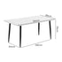 Levede Steel Dining Table 4-6 Seater 150cm-2018816891606405122