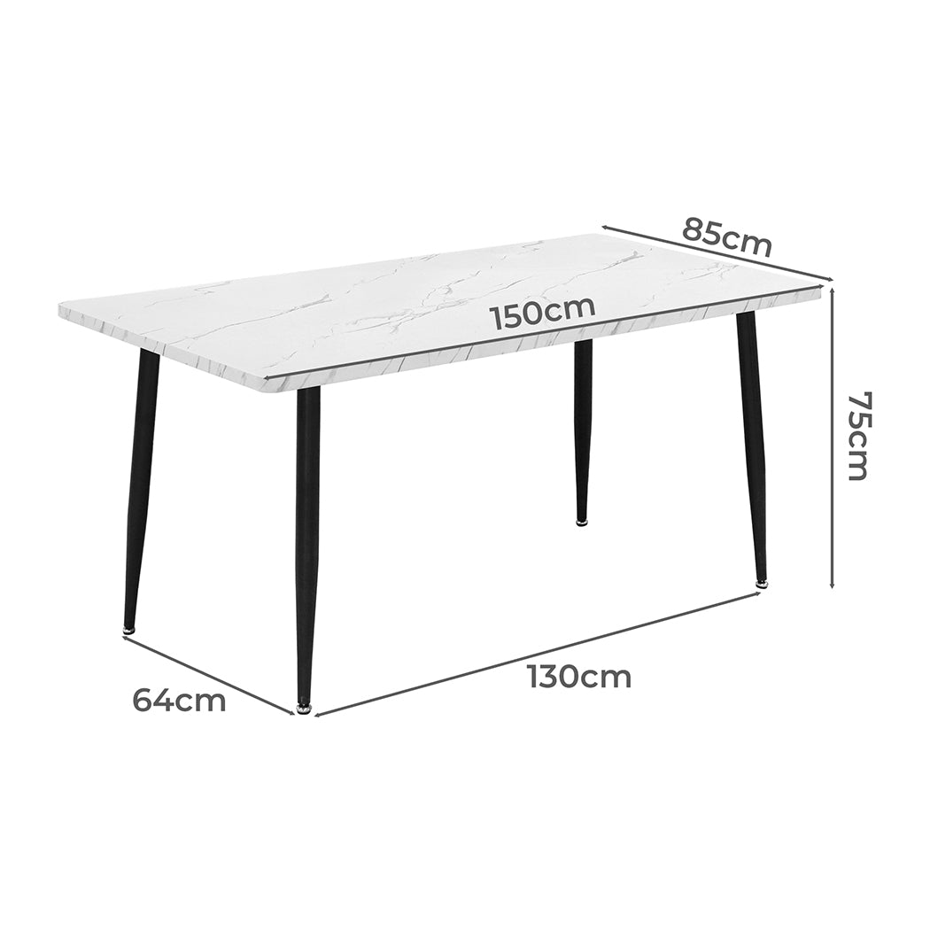 Levede Steel Dining Table 4-6 Seater 150cm-1894516729896374274