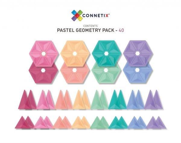 Connetix Tiles 40 pc Pastel Geometry Pack