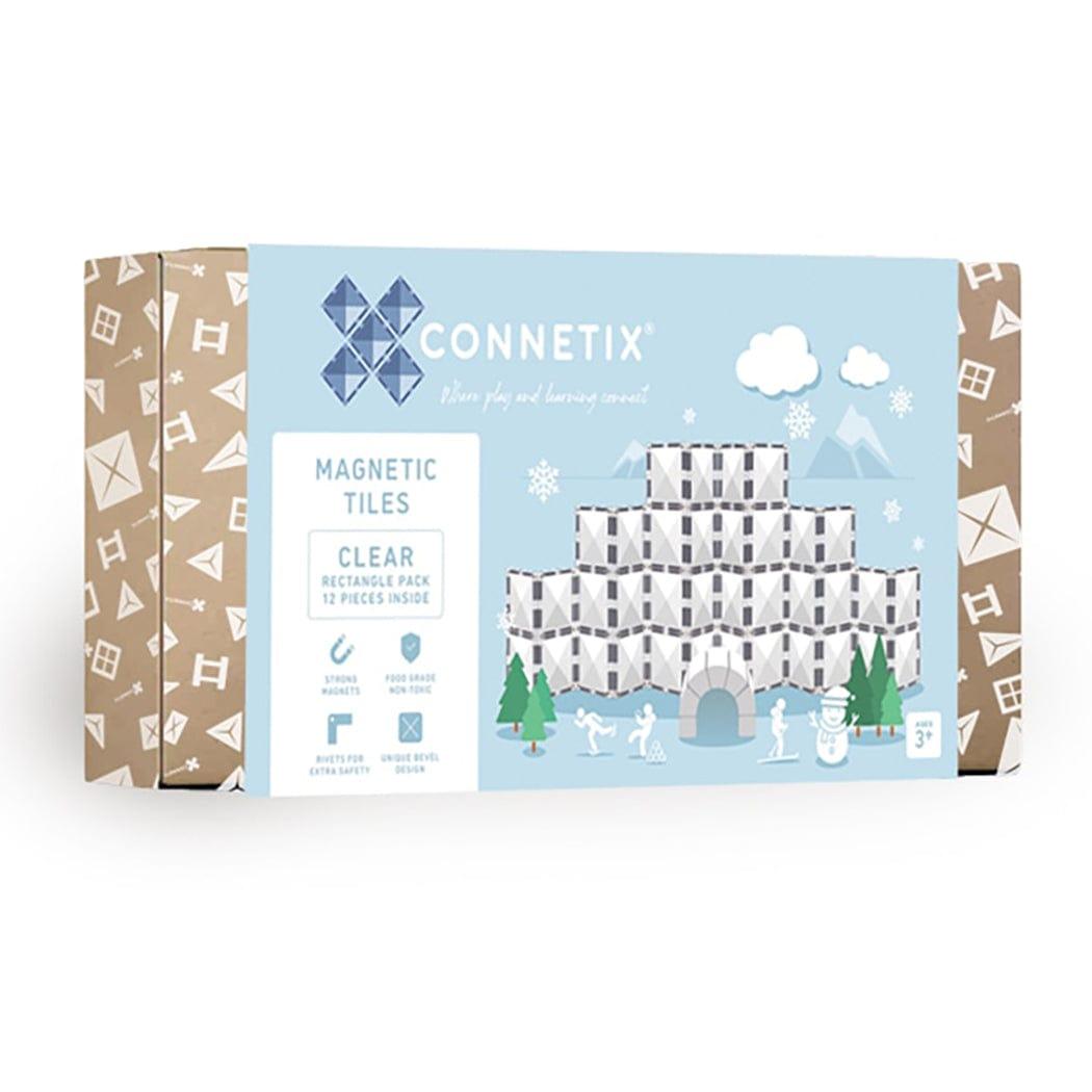 Connetix Tiles Clear Rectangle Pack 12 pc