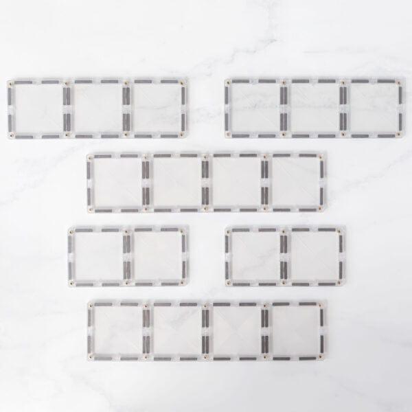 Connetix Tiles Clear Rectangle Pack 12 pc