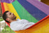 Single Size Cotton Mexican Hammock in Rainbow Colour