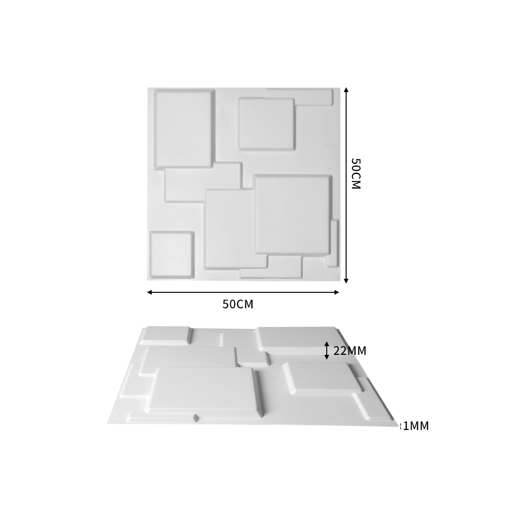 12Pcs 3D Wall Panels 50x50cm DIY Waterproof-1864183312571043842