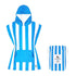 Dock & Bay KIDS Poncho Hooded Towel -Mini Cabana Collection-Bondi Blue XS (2-4yrs)