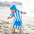 Dock & Bay KIDS Poncho Hooded Towel -Mini Cabana Collection-Bondi Blue XS (2-4yrs)