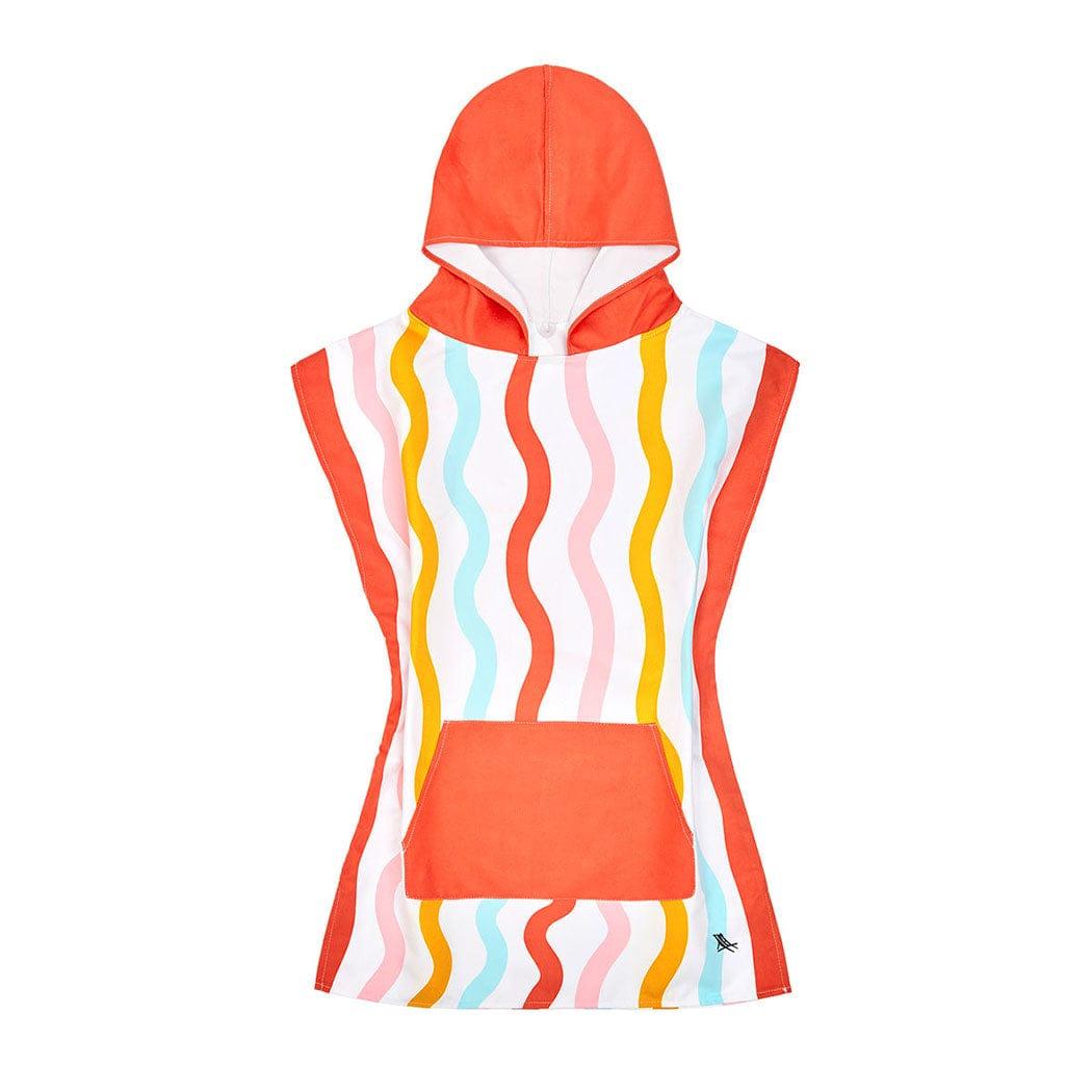 Dock & Bay KIDS Poncho Hooded Towel - Squiggle Face M (7-10yrs)