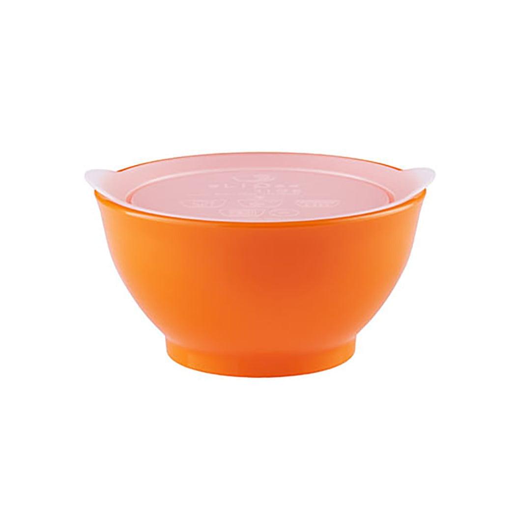 Elipse Kids Spill-Proof Anti-Slip Bowl Stage 1 8oz | Twin Pack with Lid Orange