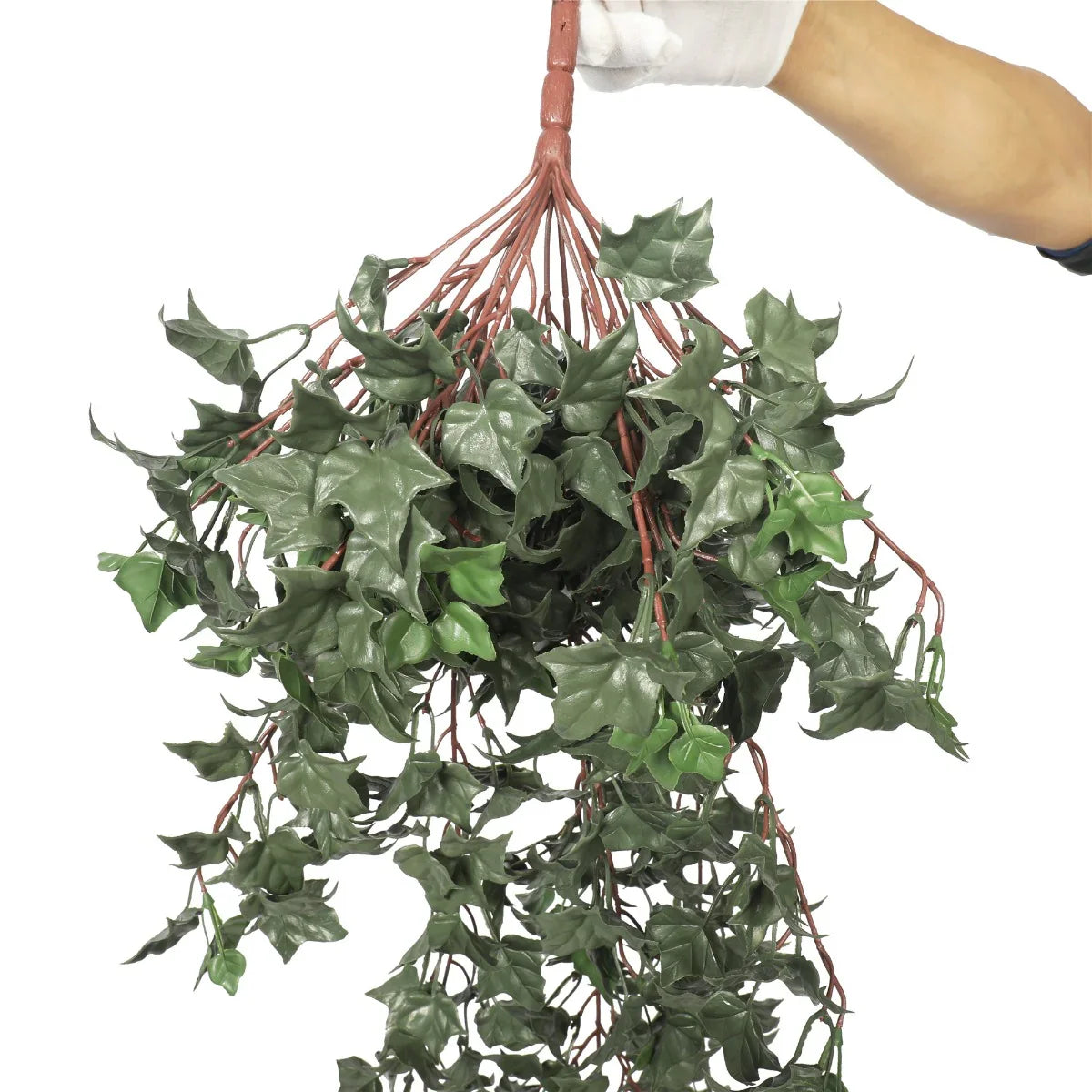 Artificial Hanging Ivy Bush 80cm – UV Resistant English Ivy, Dark Green