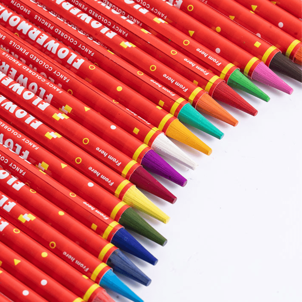 Flower Monaco Fancy Colour Pencils ?Wood Free)