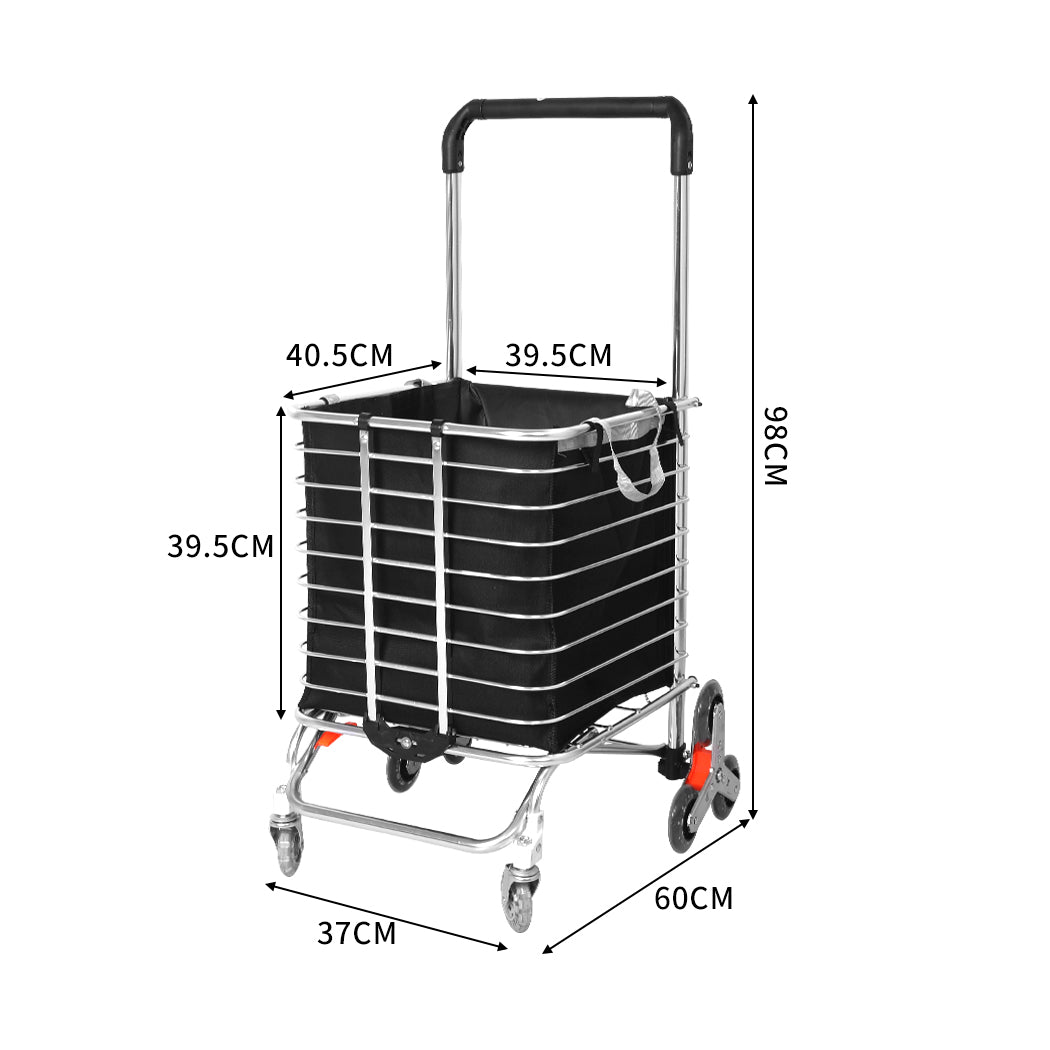 Mountview Foldable Shopping Cart Trolley-1942353201193947138