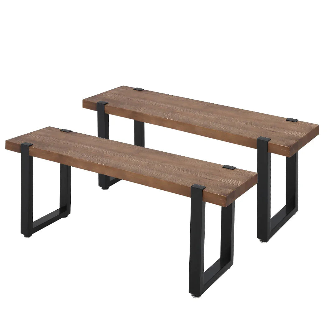 Levede Wooden Dining Sets 1XTable+2X-2006733279557980165