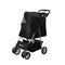 PaWz 4 Wheels Pet Stroller Dog Cat Cage Black-2065254344764297216