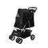 PaWz 4 Wheels Pet Stroller Dog Cat Cage Black-2065254344764297216
