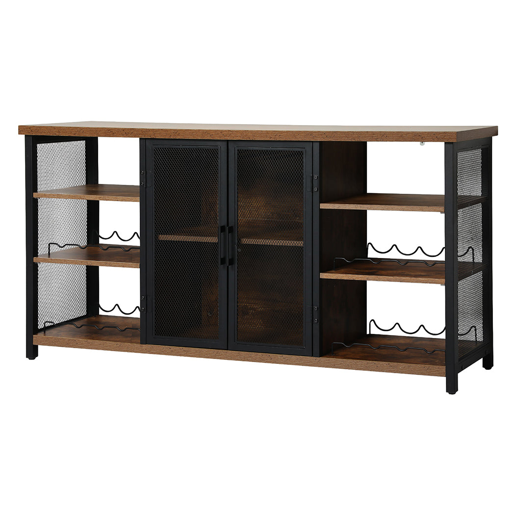Levede Bar Cabinet Buffet Sideboard Walnut-1864183280685944832