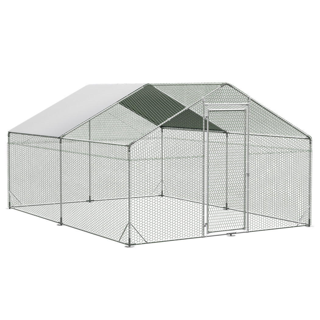Pawz 400x300x194cm Large Metal Walk-in Chicken Coop Cage-1894516808476659712