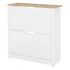Levede Narrow Shoe Cabinet Organiser Storage Rack Flip-up Drawer 12 Pairs White-2050056773427138560