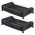 Levede 2x Under Bed Storage Containers for Shoe and Apparel Clear-Lidded Black-2072893558800650240