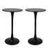 Levede 2x Round Bar Table Pub Tables Black-1864183286969012224